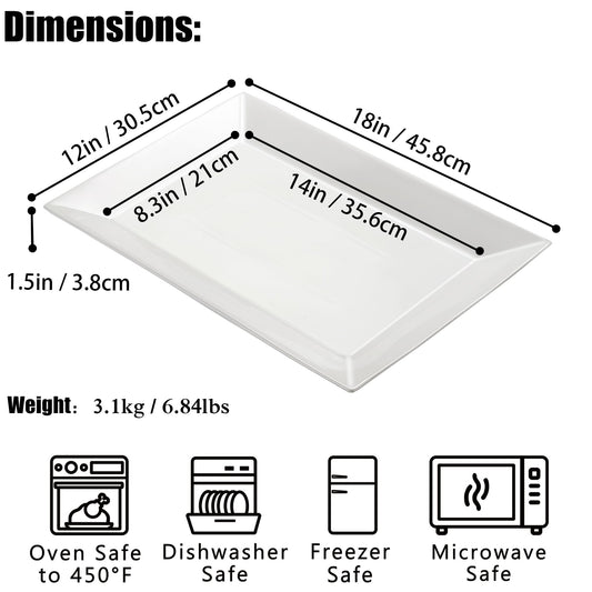 18" x 12" Large Serving Platters Set of 2 (2 Count)