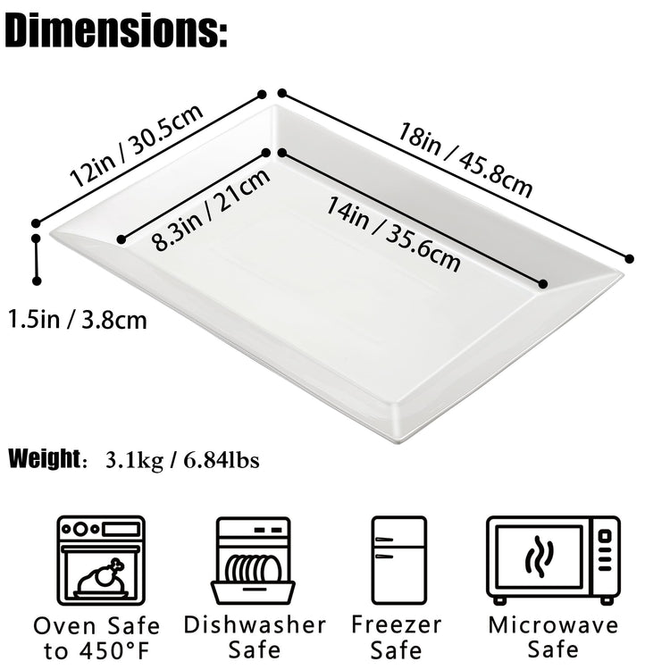 18" x 12" Large Serving Platters Set of 2 (2 Count)