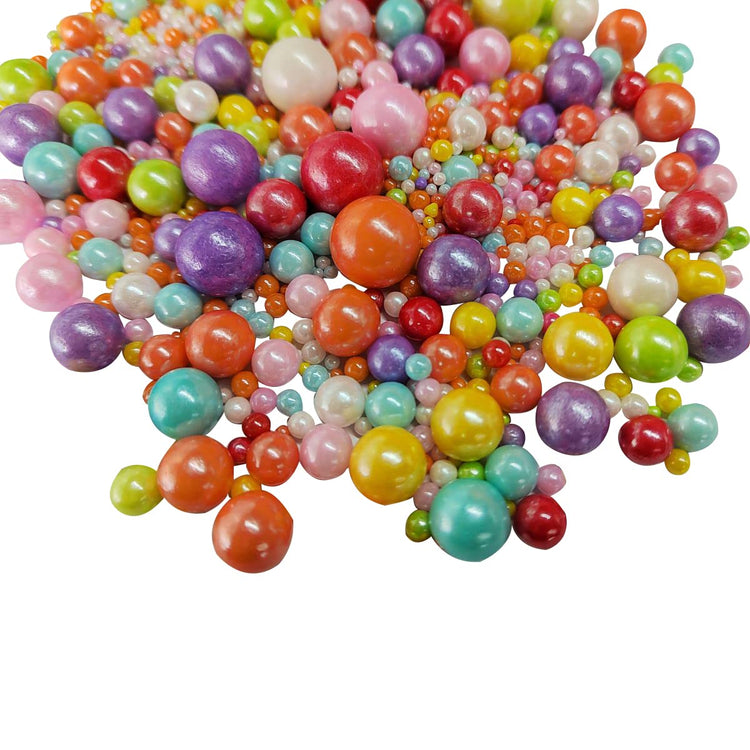 Edible Multicolor Sugar Pearls Candy Sprinkles 120G (4.23 Ounce)