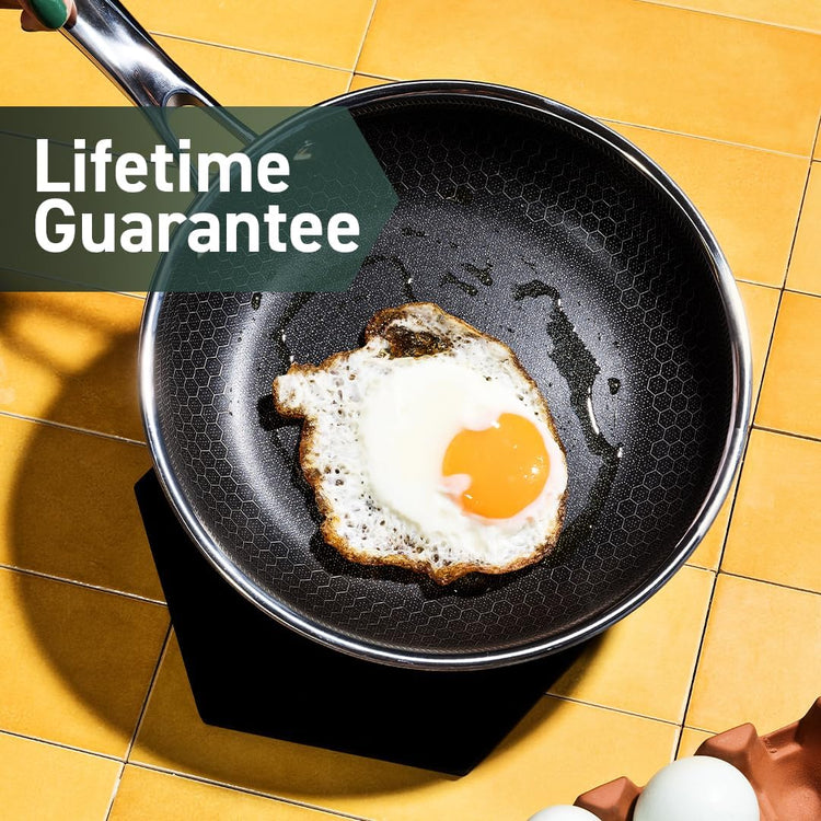 HexClad Hybrid Nonstick 7-Inch Frying Pan, Stay-Cool Handle, Dishwasher-Friendly, Oven-Safe Up to 900°F, Induction Ready, Compatible with All Cooktops