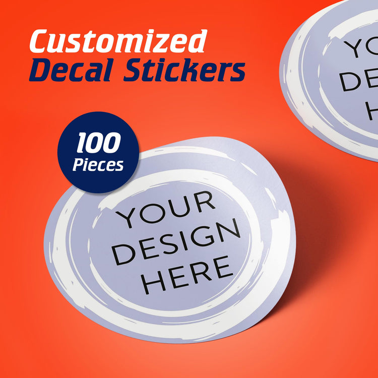 100 Custom Vinyl Stickers (100 Count)