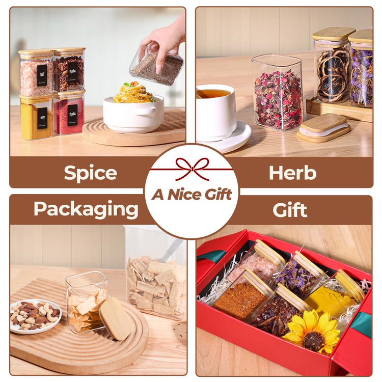 Spice Jars 8oz Set of 6 (6 Count)