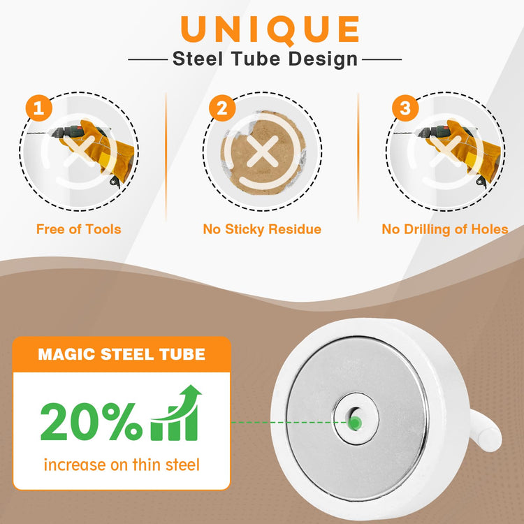 Magnetic Hooks Steel Tube Design for Cruise (10 Count)