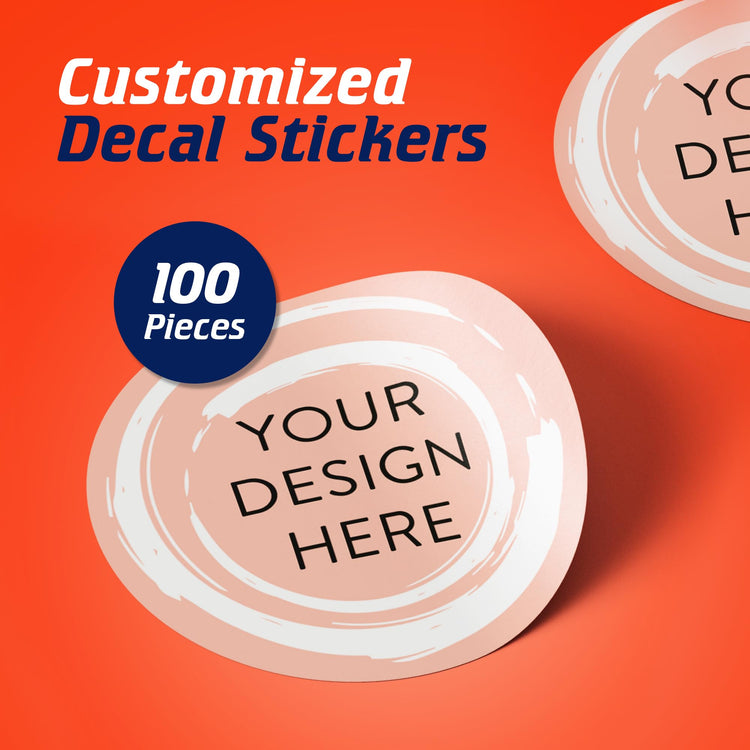100 Custom Vinyl Stickers (100 Count)