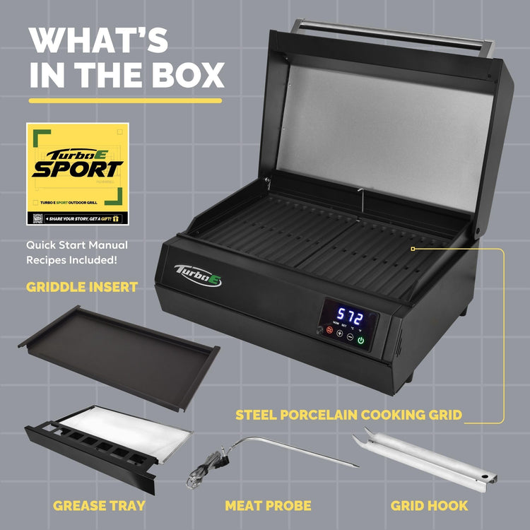 Turbo E Sport Compact Electric Grill