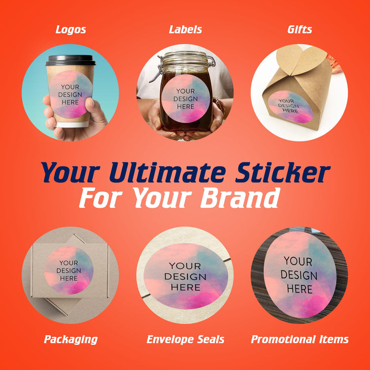 Custom Vinyl Stickers Your Image (100 Count)