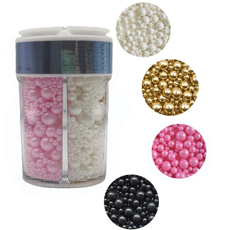 Edible 4 in1 Pearls Sugar Sprinkles 6 oz (6 Ounce)