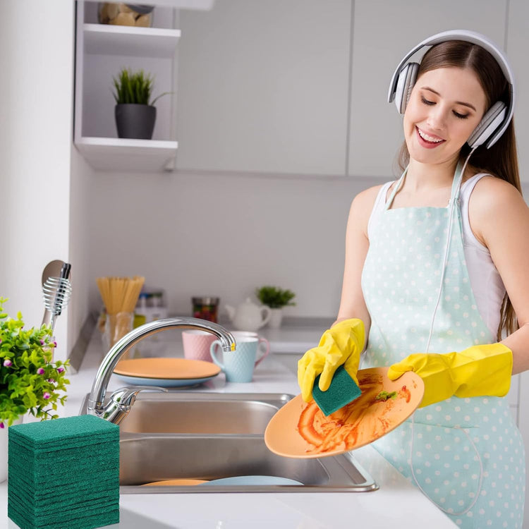150 Pcs Non Scratch Scouring Pads for Kitchen Dish