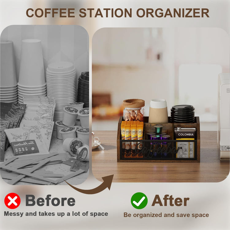 Coffee Station Organizer for Countertop