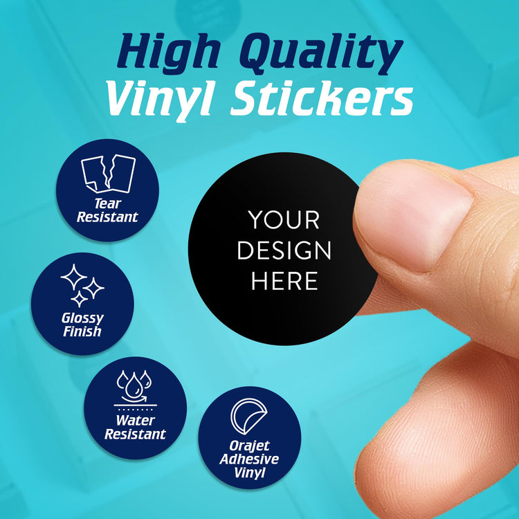 Custom Vinyl Stickers Your Image (100 Count)