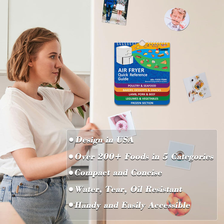 Air Fryer Magnetic Cheat Sheet Set