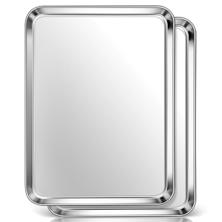 2 Pack 18x13 Inch Stainless Steel Baking Half Sheet Set (3 Count)