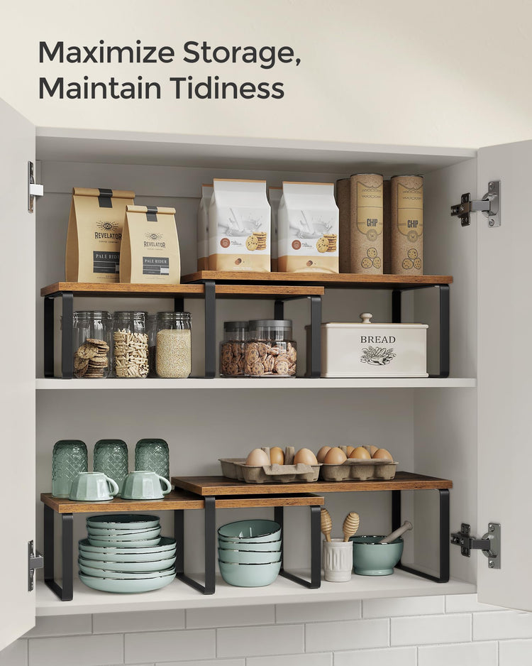 Cabinet Organizer Shelf (4 Count)