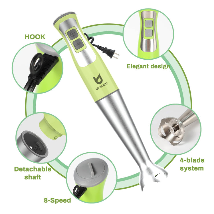 3-in-1 Immersion Hand Blender - Puree Food, Smoothies and Soups