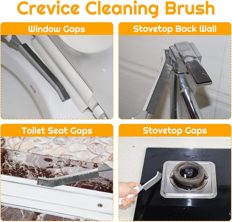Household Thin Cleaning Brushes,2pcs Hard Bristle Grout Scrub Brush Tool for Cleaning Tight Spaces in Home Kitchen Bathroom