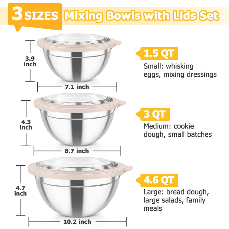 Mixing Bowls with Lids (3 Count)