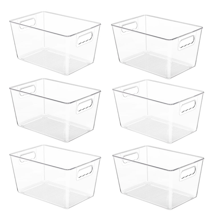 6 Pack Clear Storage Bins (6 Count)