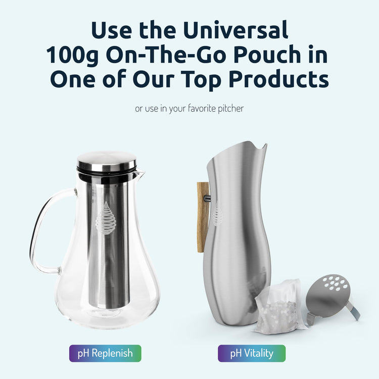 pH Vitality Alkaline Water Filter Pitcher for Drinking Water Stainless Steel