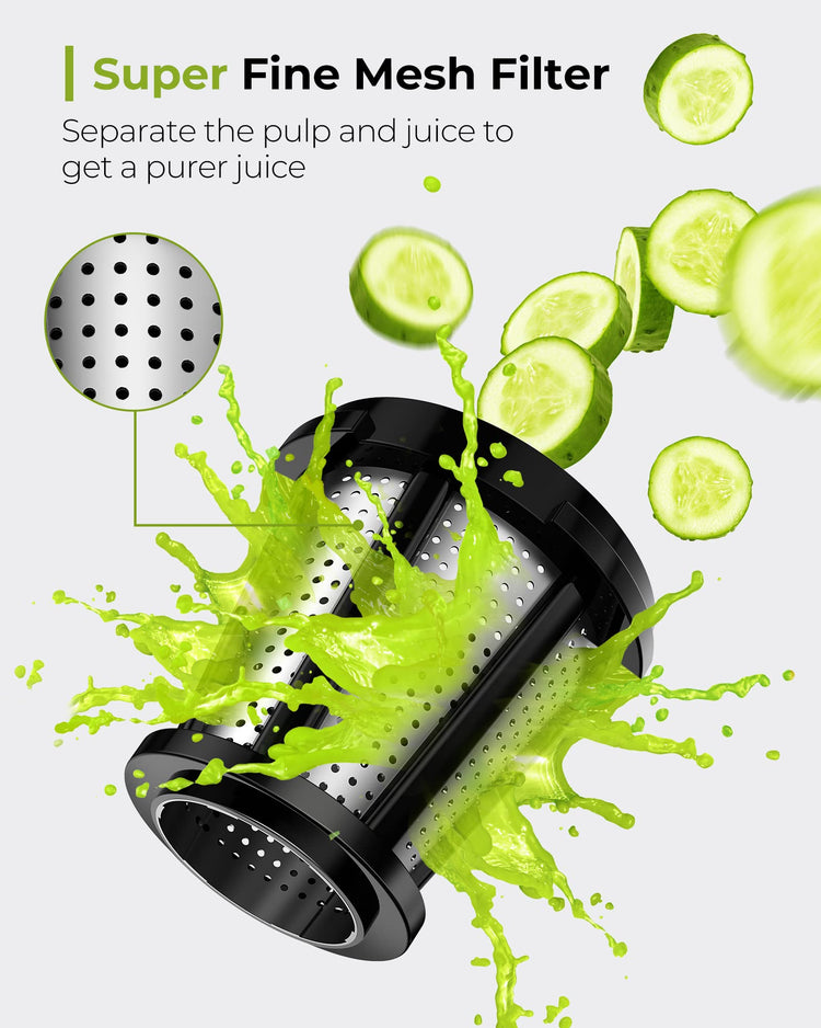 Juicer Jocuu Slow Masticating Juicer Machines Easy to Clean