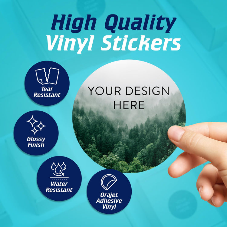 100 Custom Vinyl Stickers (100 Count)