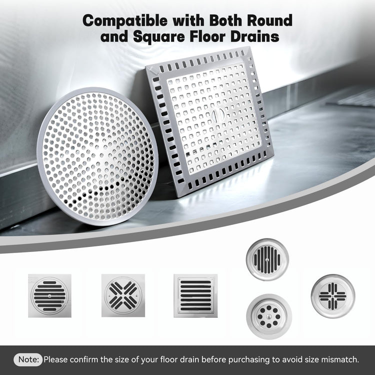2PCS Shower Drain Hair Catcher