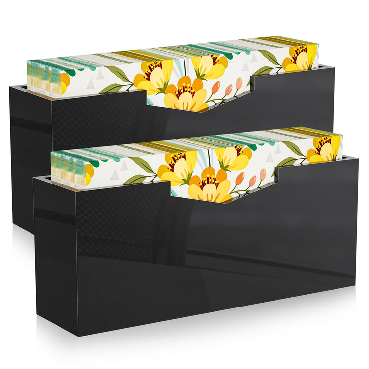 Black Acrylic Guest Towel & Napkin Holder