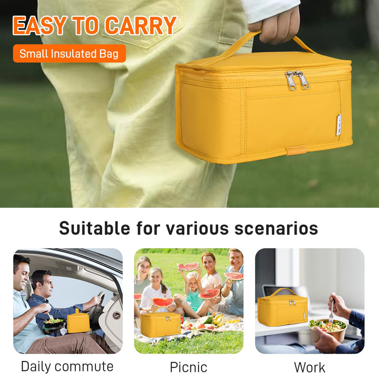 NOL Small Lunch Bag Mini Lunch Box Insulated Lunch Bag for Men