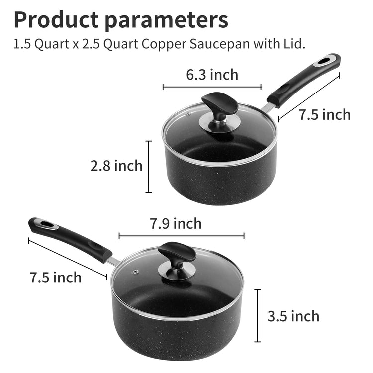 Nonstick Saucepan Set with Lid