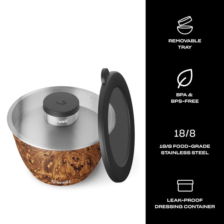 S’well Stainless Steel 64oz Salad Bowl Kit