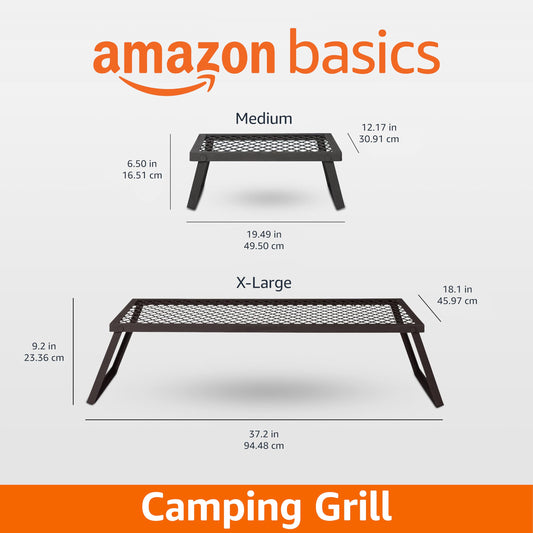 Heavy Duty Portable Camping Grill Grate for Outdoor Open Flame Cooking