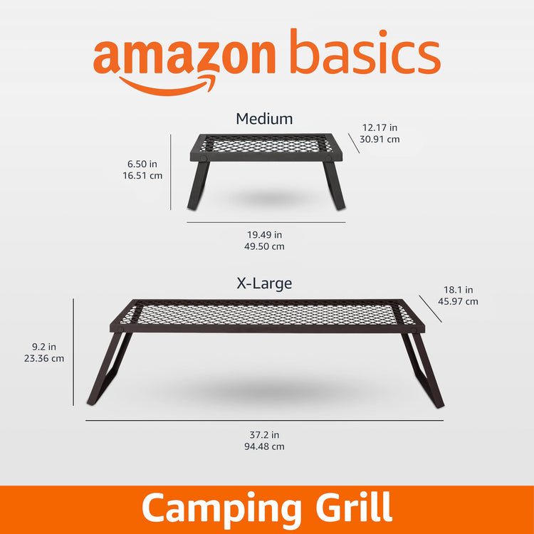 Heavy Duty Portable Camping Grill Grate for Outdoor Open Flame Cooking