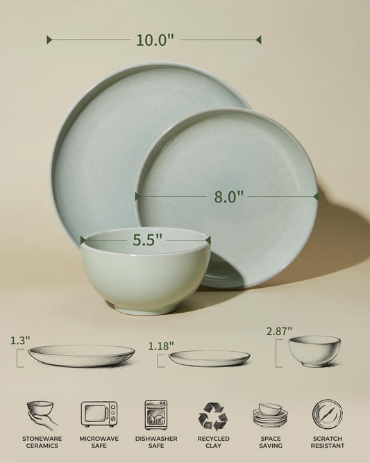 Stoneware Dinnerware Sets for 4