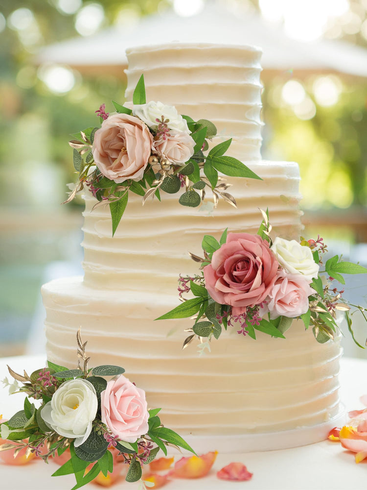 3Pcs Premade Cake Flowers (3 Count)