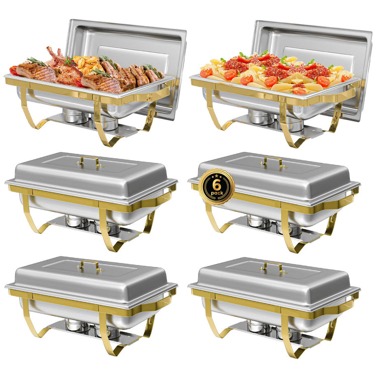 Rectangular Chafing Dish Buffet Sets of 6 (6 Count)
