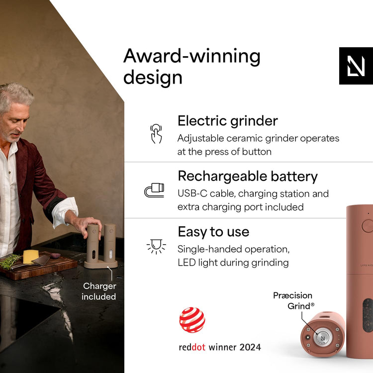 Electric Salt and Pepper Grinder Set