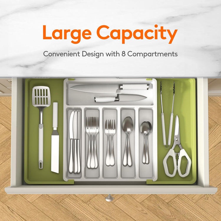 Extra Large Silverware Drawer Organizer