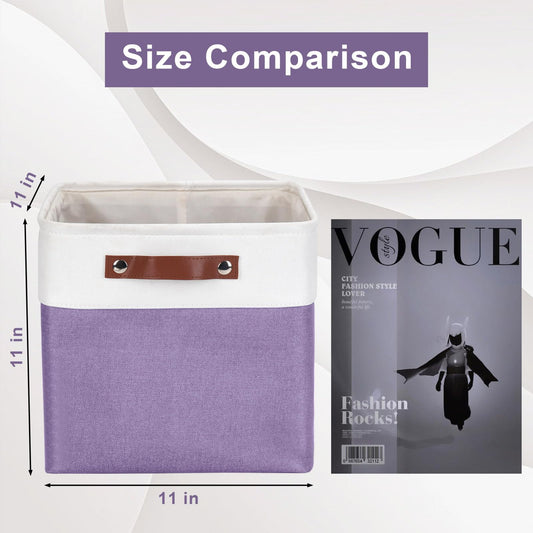 Collapsible Fabric Storage Cubes 11x11 Cube Storage Bins (4 Count)