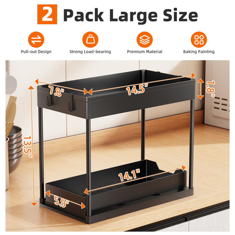 Under Sink Organizer 2 Pack (2 Count)