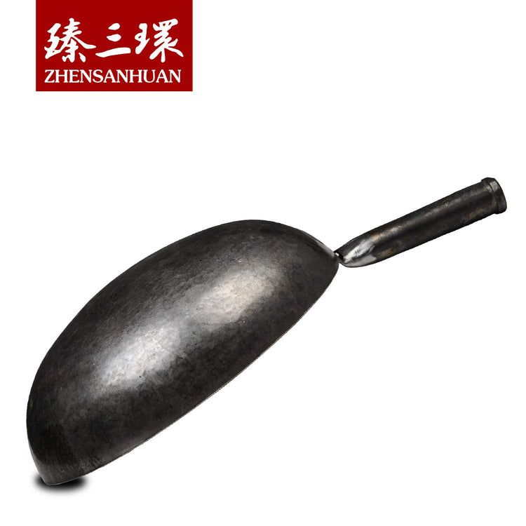 ZhenSanHuan Chinese Hand Hammered Iron Woks and Stir Fry Pans