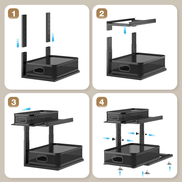 2 Pack Under Sink Organizer With Next (2 Count)