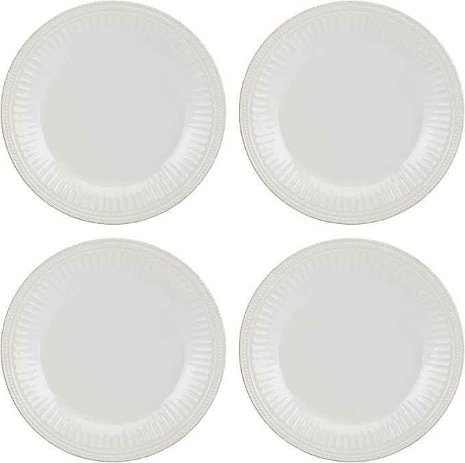 Lenox 895721 French Perle Groove Dinner Plates, Set Of 4