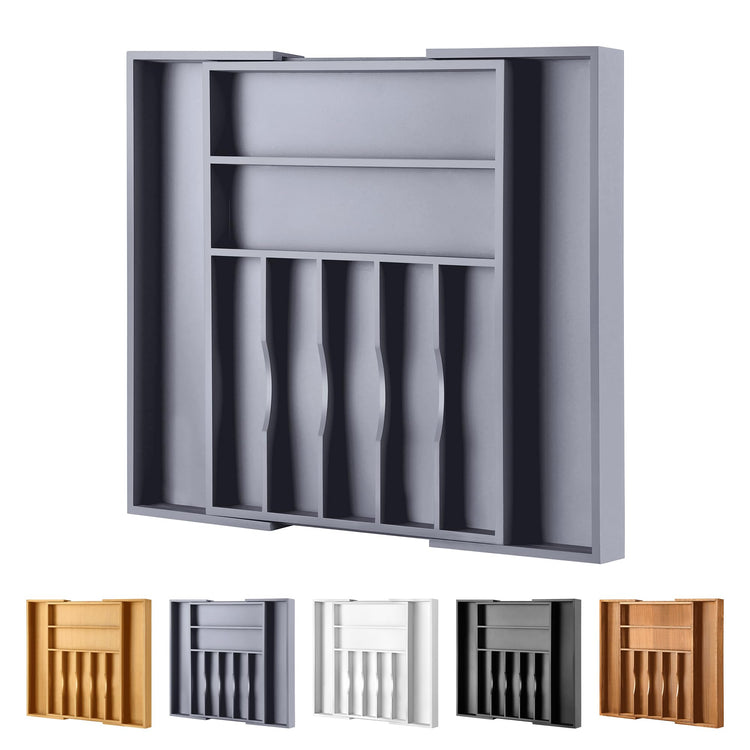 Large Premium Bamboo Silverware Organizer