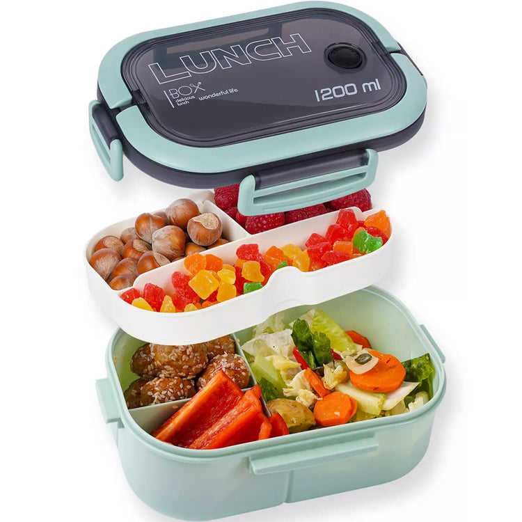 Double Layer Bento Box with Cutlery