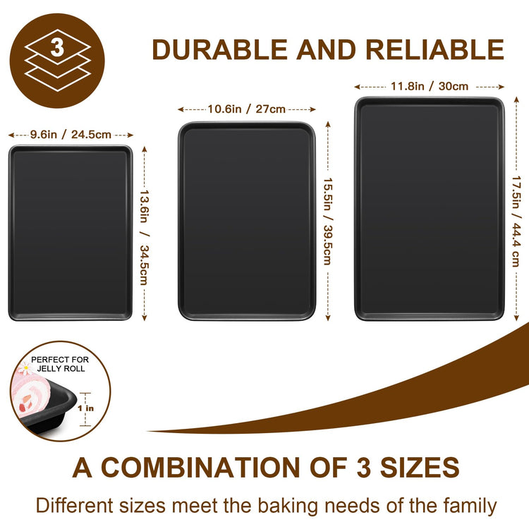Baking Sheet Pan Set of 3 (3 Count)