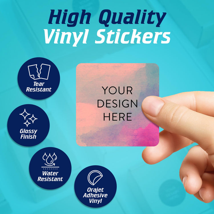 100 Custom Vinyl Stickers (100 Count)