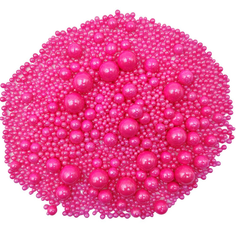 Edible Rose Pink Sugar Pearls Candy Sprinkles 120G (4.23 Ounce)