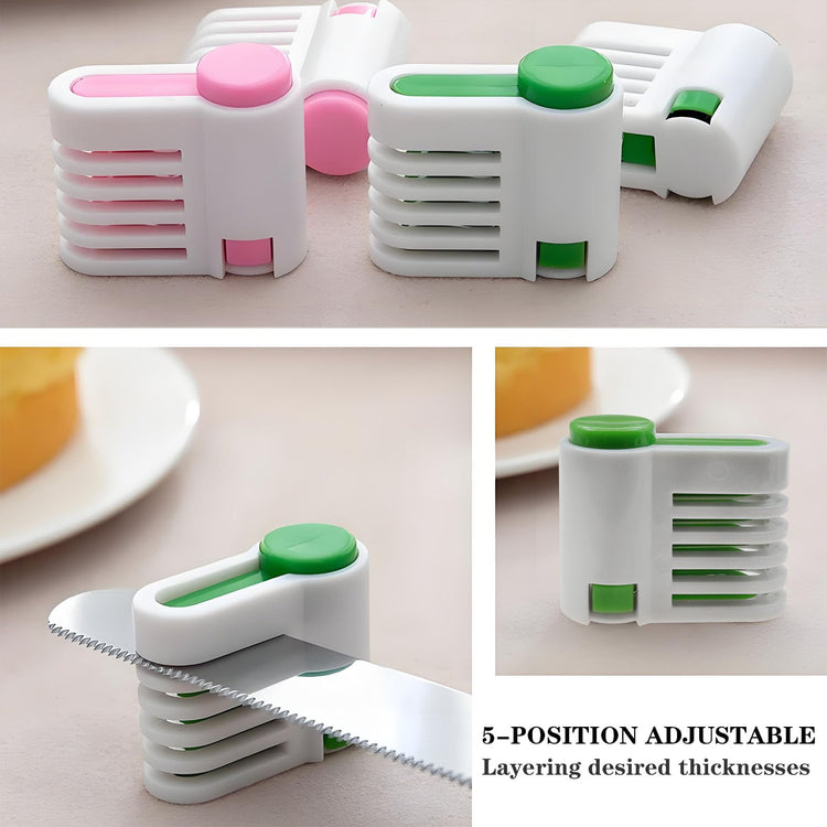 4PCS DIY Cake Slicer Cake Layer Slicer 5 Layers Cake Leveler Kitchen Fixing Tools for Bread Toast and Cakes