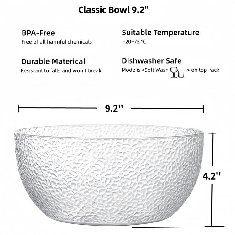 118 oz Acrylic Salad Bowls