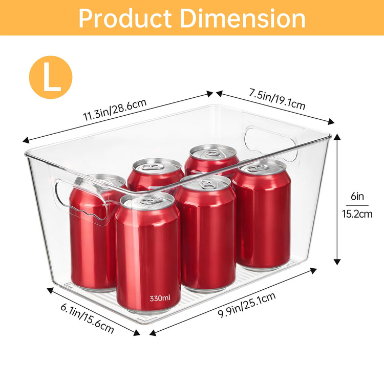 6 Pack Clear Storage Bins (6 Count)