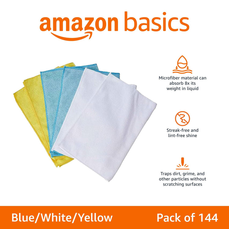 Microfiber Cleaning Cloths for Cars (144 Count)